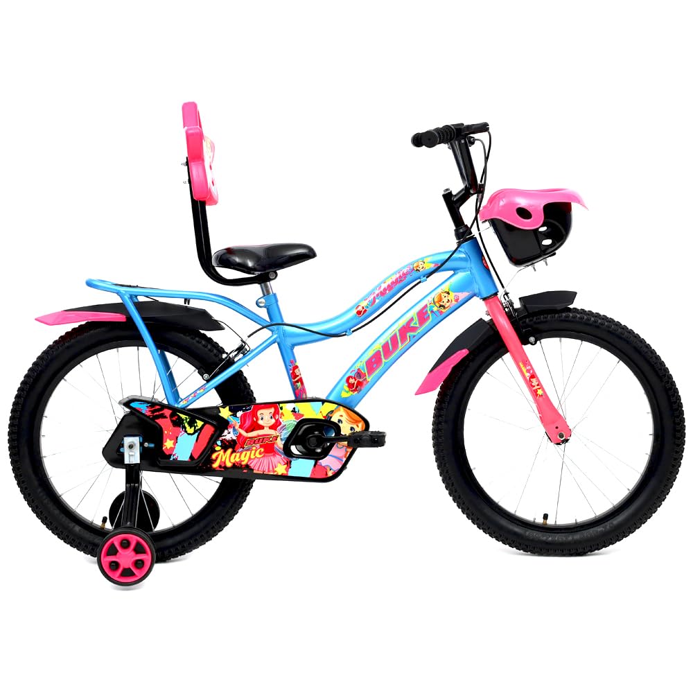 Avon Buke Magic 20T MTB Bicycle Bike for Girls,Frame Size 10"|Rigid Fork&Caliper Brake|Wheel Size: 20",Hi Raised Handle Bar|Ideal Cycle for Kids: 6-8 Years,Steel Rim(Blue),17 Inch 