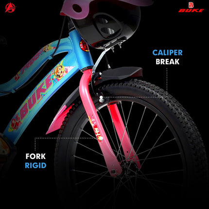 Avon Buke Magic 20T MTB Bicycle Bike for Girls,Frame Size 10"|Rigid Fork&Caliper Brake|Wheel Size: 20",Hi Raised Handle Bar|Ideal Cycle for Kids: 6-8 Years,Steel Rim(Blue),17 Inch 