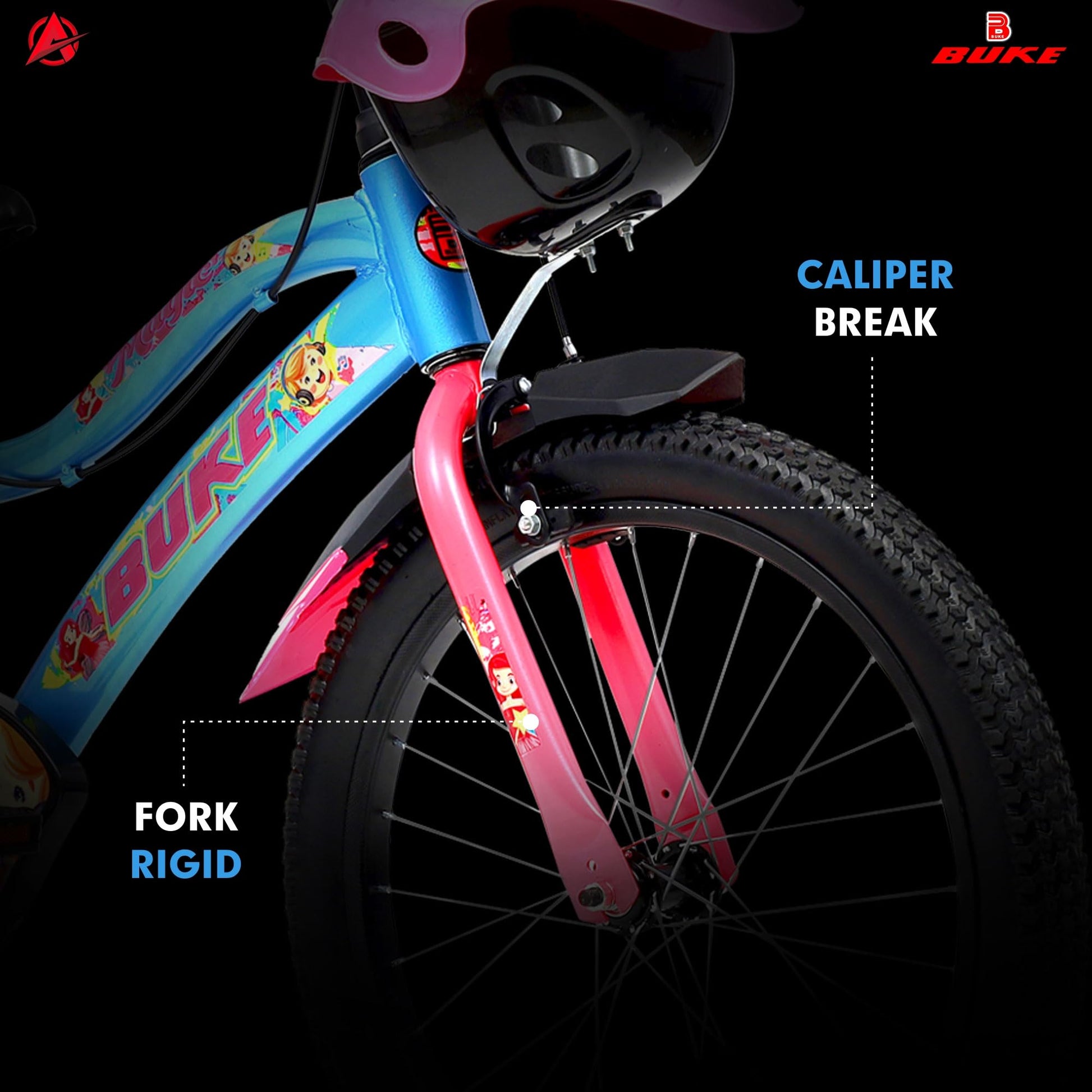 Avon Buke Magic 20T MTB Bicycle Bike for Girls,Frame Size 10"|Rigid Fork&Caliper Brake|Wheel Size: 20",Hi Raised Handle Bar|Ideal Cycle for Kids: 6-8 Years,Steel Rim(Blue),17 Inch 