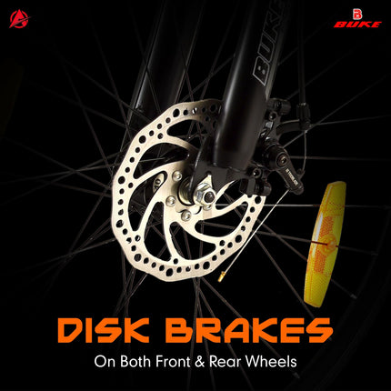 Avon Buke Pablo 26T MTB Bicycles for Men, 21 Shimano Gear |Steel Frame: 18" inch|Front Suspension|Disc Brake & Double Wall Alloy Rim/Short Bend/ (Matt Finish Army Green) 