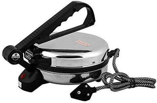 BAJAJ VACCO® Electric Go-Ezzee Chapati/Roti/Khakhra Maker C-02 Wattage 900, Stainless Steel, Black 