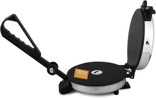 BAJAJ VACCO® Electric Go-Ezzee Chapati/Roti/Khakhra Maker C-02 Wattage 900, Stainless Steel, Black 
