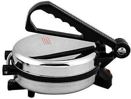 BAJAJ VACCO® Electric Go-Ezzee Chapati/Roti/Khakhra Maker C-02 Wattage 900, Stainless Steel, Black 