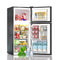 BANGSON 4.0 Cu.Ft Small Refrigerator with Freezer, Small Fridge with Top Freezer, for Apartment, Bedroom, Dorm, and Office, Double Door, Black 