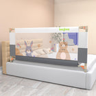 BAYBEE Baby Bed Rail Guard for Baby Safety with 28 Height Adjustable, Portable Bed Side Protector for Baby Falling | Foldable Single Side Bed Railing for Baby Toddler (1 Side, Grey/White, 150x80cm) 