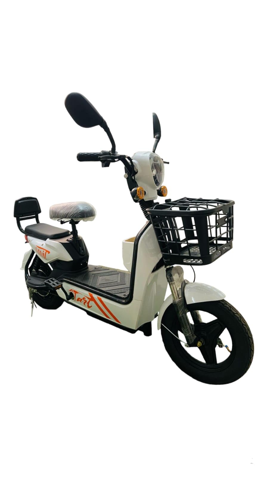 BEAM Fat Tyre Electric Scooter with Wheel Size 10" Sturdy 250W Motor Dual Suspension Dual Drum Brakes City Bicycle with 55 Kms Range (White) 