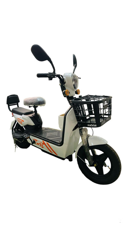 BEAM Fat Tyre Electric Scooter with Wheel Size 10" Sturdy 250W Motor Dual Suspension Dual Drum Brakes City Bicycle with 55 Kms Range (White) 