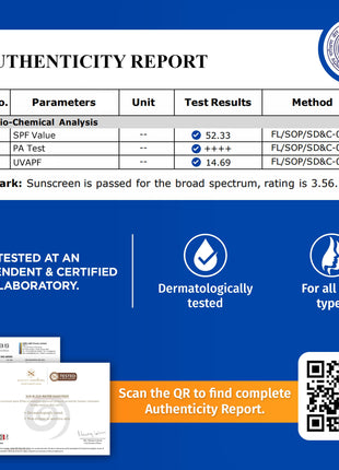 BELLAVITA Water based Hydrating Sunscreen, SPF 50, Lightweight PA+++, For All Skin Types, No White Cast, Non - Greasy Finish, UV Protection, Broad Spectrum, For Men & Women, 50ML 