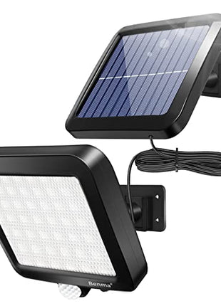 BENMA Solar Lights for Outdoors, 56 LEDs, Solar Lights, 120° Super Bright Solar Wall Light with Motion Sensor, IP65 Waterproof Garden Security Wall Light with 5 m Cable 