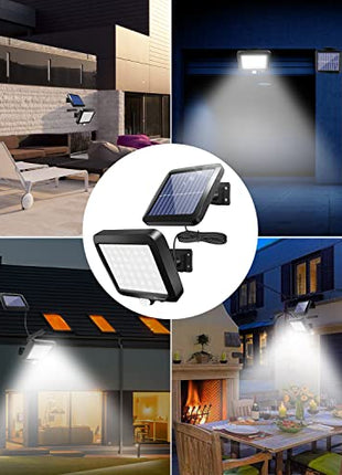BENMA Solar Lights for Outdoors, 56 LEDs, Solar Lights, 120° Super Bright Solar Wall Light with Motion Sensor, IP65 Waterproof Garden Security Wall Light with 5 m Cable 