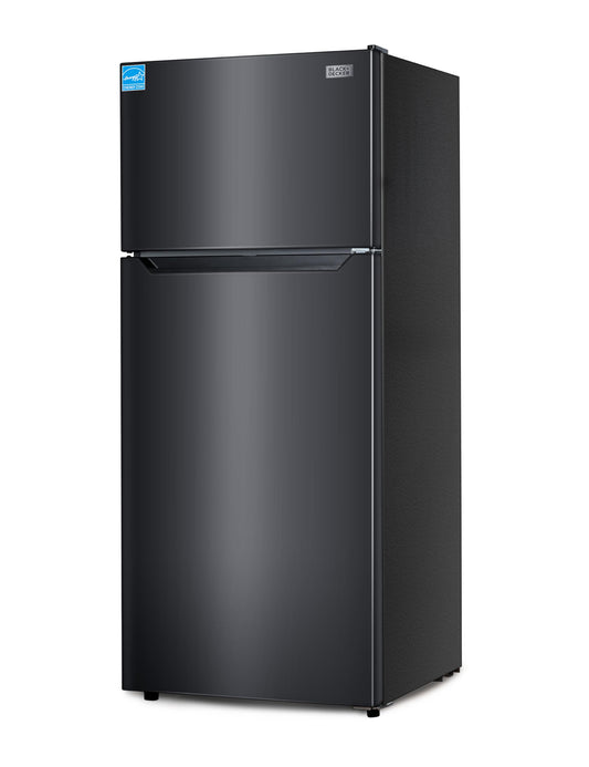BLACK+DECKER 14.6 Cu. Ft. Top Mount Refrigerator with Freezer, 2 Door Refrigerator with Top Freezer and Adjustable Temperature Control, ENERGY STAR, BR1460HB, Black 