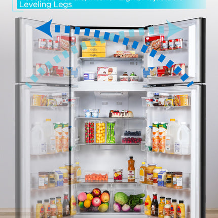 BLACK+DECKER 14.6 Cu. Ft. Top Mount Refrigerator with Freezer, 2 Door Refrigerator with Top Freezer and Adjustable Temperature Control, ENERGY STAR, BR1460HB, Black 