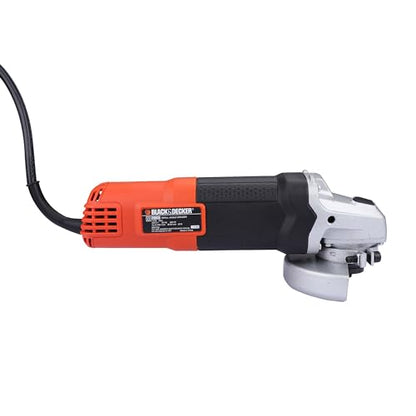 BLACK+DECKER G720R-IN,820 Watts, 4 inch (100mm), Angle Grinder (Corded) for Grinding, Polishing and Cutting with Spindle Lock and Slide Switch, 1 Year Warranty (SIDE HANDLE INCLUDED) 