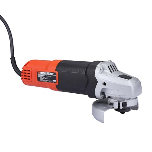 BLACK+DECKER G720R-IN,820 Watts, 4 inch (100mm), Angle Grinder (Corded) for Grinding, Polishing and Cutting with Spindle Lock and Slide Switch, 1 Year Warranty (SIDE HANDLE INCLUDED) 