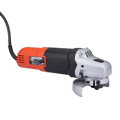 BLACK+DECKER G720R-IN,820 Watts, 4 inch (100mm), Angle Grinder (Corded) for Grinding, Polishing and Cutting with Spindle Lock and Slide Switch, 1 Year Warranty (SIDE HANDLE INCLUDED) 