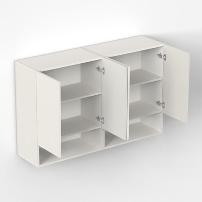 BLUEWUD Opryt with Shelf Two Kitchen Cabinet Rack, Wall Mounted Storage Crockery Cabinet Unit for Kitchen Utensils, Jars, Spices,Modular Cupboard for Home & Kitchen DIY (White)(Set of 2) 