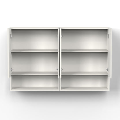 BLUEWUD Opryt with Shelf Two Kitchen Cabinet Rack, Wall Mounted Storage Crockery Cabinet Unit for Kitchen Utensils, Jars, Spices,Modular Cupboard for Home & Kitchen DIY (White)(Set of 2) 