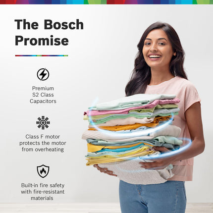 BOSCH 8 kg 5 Star with 1360 High RPM Spin Motor Semi Automatic Top Load Washing Machine Multicolor (WJP802P0IN) 