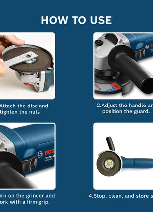 BOSCH Professional GWS 600 Angle Grinder | 670W Power | No-load Speed of 11000 RPM | Versatile Cutting and Grinding Tool | M10 Grinding Spindle Thread | 100 mm Disc | 1 Year Warranty 