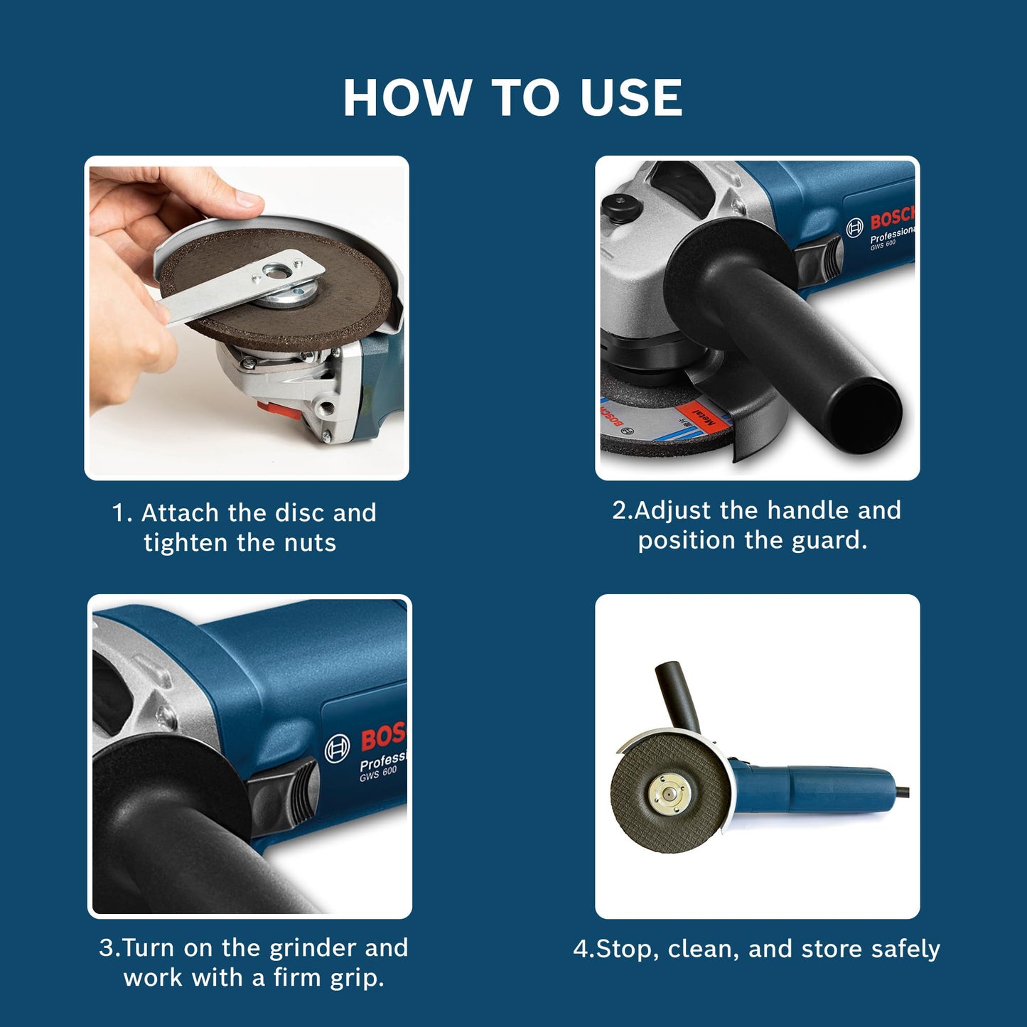 BOSCH Professional GWS 600 Angle Grinder | 670W Power | No-load Speed of 11000 RPM | Versatile Cutting and Grinding Tool | M10 Grinding Spindle Thread | 100 mm Disc | 1 Year Warranty 