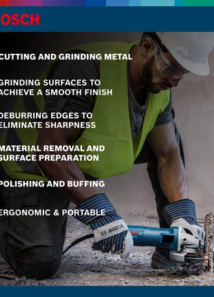 BOSCH Professional GWS 600 Angle Grinder | 670W Power | No-load Speed of 11000 RPM | Versatile Cutting and Grinding Tool | M10 Grinding Spindle Thread | 100 mm Disc | 1 Year Warranty 