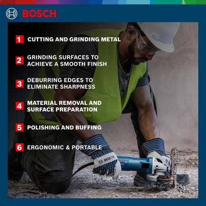 BOSCH Professional GWS 600 Angle Grinder | 670W Power | No-load Speed of 11000 RPM | Versatile Cutting and Grinding Tool | M10 Grinding Spindle Thread | 100 mm Disc | 1 Year Warranty 