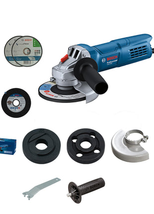 BOSCH Professional GWS 800 Angle Grinder | 800W Power | No-load Speed of 11000 RPM | 2 Cutting and 1 Grinding Wheel| M10 Grinding Spindle Thread | 100 mm Disc | 1 Year Warranty 
