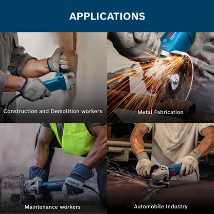 BOSCH Professional GWS 800 Angle Grinder | 800W Power | No-load Speed of 11000 RPM | 2 Cutting and 1 Grinding Wheel| M10 Grinding Spindle Thread | 100 mm Disc | 1 Year Warranty 