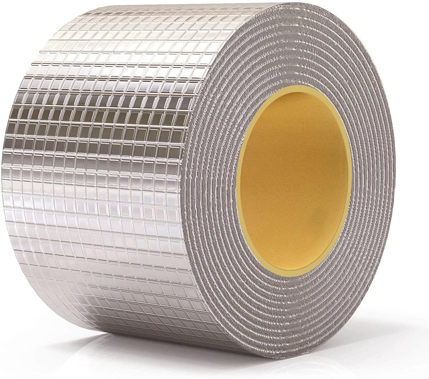 BRITSPEAR Alluminium Foil Waterproof Butyl Rubber Tape Leakage Repair For Roof Pipe Door Ceiling Kitchen Sink Surface Crack Water Tank Adhesive Tape (10 cm x 5 Meter) 
