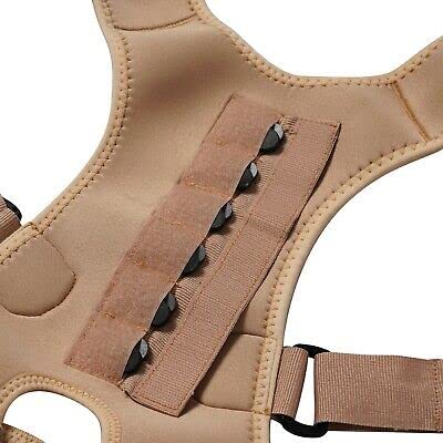 BRITSPEAR Neoprene Posture Corrector Shoulder Back Bone Braces Medical Support Abdominal Belt For Men And Women|Lumber Chest Support Pain Relief For Neck Shoulder (Universal Size_Beige) 