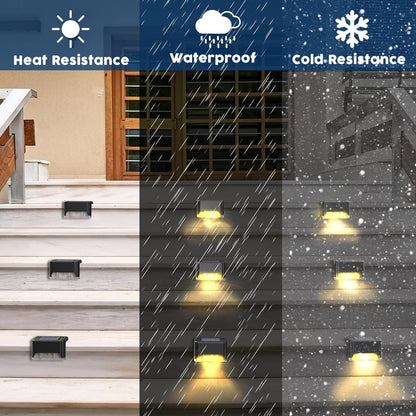 BRITSPEAR Waterproof LED Solar Powered Deck Stair Outdoor Light for Railing, Wall Garden,Pathway, Backyard, Patio, and Balcony Decoration (20) 