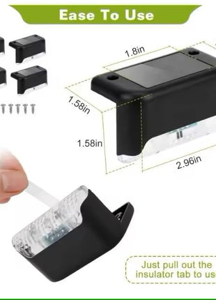 BRITSPEAR Waterproof LED Solar Powered Deck Stair Outdoor Light for Railing, Wall Garden,Pathway, Backyard, Patio, and Balcony Decoration (20) 