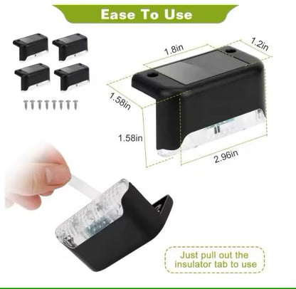 BRITSPEAR Waterproof LED Solar Powered Deck Stair Outdoor Light for Railing, Wall Garden,Pathway, Backyard, Patio, and Balcony Decoration (20) 