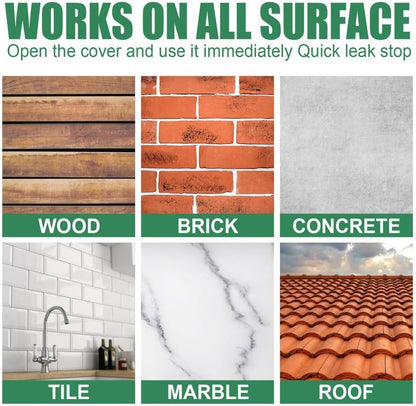 BRITSPEAR Waterproof Transparent Crack Seal Glue 300gm, Brush for Roof Leaks Waterproofing Transparent Glue for Pipe Wall Tiles and Crack Sealant Roof Water Leakage Solution (PACK 1 | 300gm) 