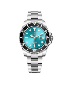 BRUNO MILANO Luxury Stainless Steel Sports Business Wrist Analog Watch For Men with Date - Sophisticated and Durable Design | Best Gift | Formal Timeless Stylish Analog Watch For Men (Teal) 