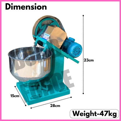BUILDFORCE 5kg Dough Kneader Machine Electric with 0.5hp Motor | Stainless Steel Atta Maker Machine Bowl (1.5mm) Suitable for Besan Atta, Maida, Other Besan Products B2 