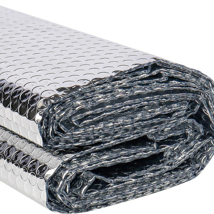 BUILDINGSHOP Aluminium Heat Insulation 300 GSM (8 mm) Sheet - (1.2 Mtr X 5 Mtr) Silver Bubble Sheet Heat Insulation Sheet for Roof Shield for Summer Radiant Barrier Thermal 