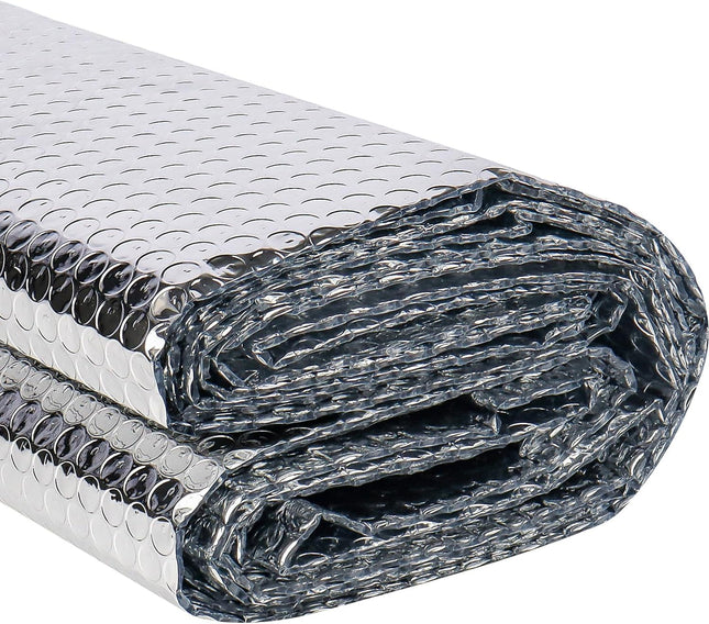 BUILDINGSHOP Aluminium Heat Insulation 300 GSM (8 mm) Sheet - (1.2 Mtr X 5 Mtr) Silver Bubble Sheet Heat Insulation Sheet for Roof Shield for Summer Radiant Barrier Thermal 