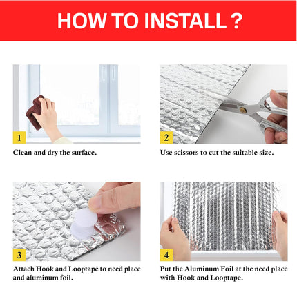 BUILDINGSHOP Aluminium Heat Insulation 300 GSM (8 mm) Sheet - (1.2 Mtr X 5 Mtr) Silver Bubble Sheet Heat Insulation Sheet for Roof Shield for Summer Radiant Barrier Thermal 
