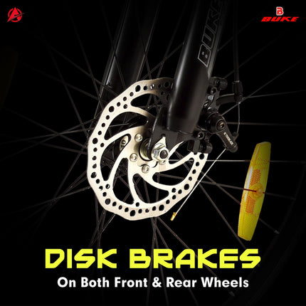 BUKE Avon Scoot 26T Multi Speed 7GEAR Black Cycle for Boys 26 T Mountain Cycle,Rigid,45 cm 