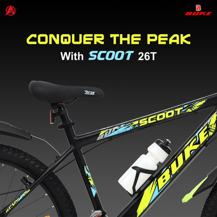 BUKE Avon Scoot 26T Multi Speed 7GEAR Black Cycle for Boys 26 T Mountain Cycle,Rigid,45 cm 