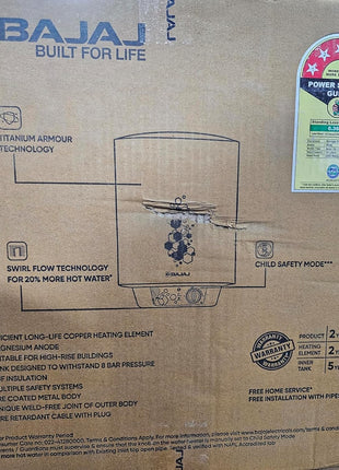 Bajaj 10 Litre Astor Water Geyser | Vertical Storage Water Heater with Glasslined Tank, BEE 5 Star, High Pressure Withstanding, Elegant Design 