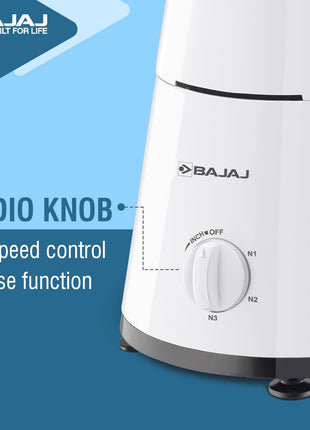 Bajaj 500 Watt GX-1 Mixer Grinder with 3 Jars- white 