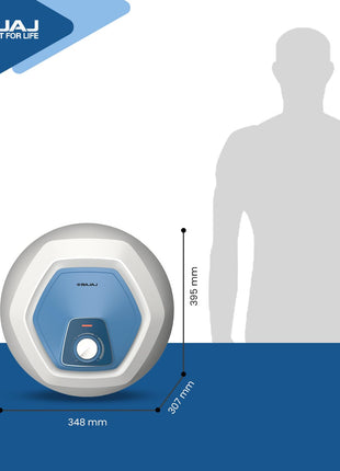 Bajaj Armour series Contempo 10L Storage Water Heater For Home|5 Star Rated Geyser For Bathroom|20% More Hot Water*|Thermostat Knob|Shock Resistant & Rust Proof|Child Safety Mode|4-Yr Warranty|White 