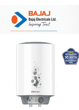 Bajaj Astor 10 Ltr Storage Water Heater | Water Heating With Swirl Flow Technology | Child Safety Mode | Inner Tank With 10 Years Warranty | Free Installation 【Grey & White】 