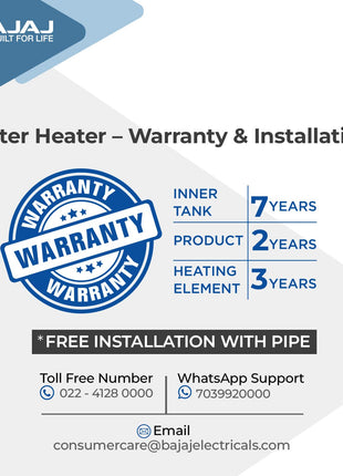 Bajaj Calenta Storage 10 Litre Verical 5 Star Wall Mounted Water Heater (White) 