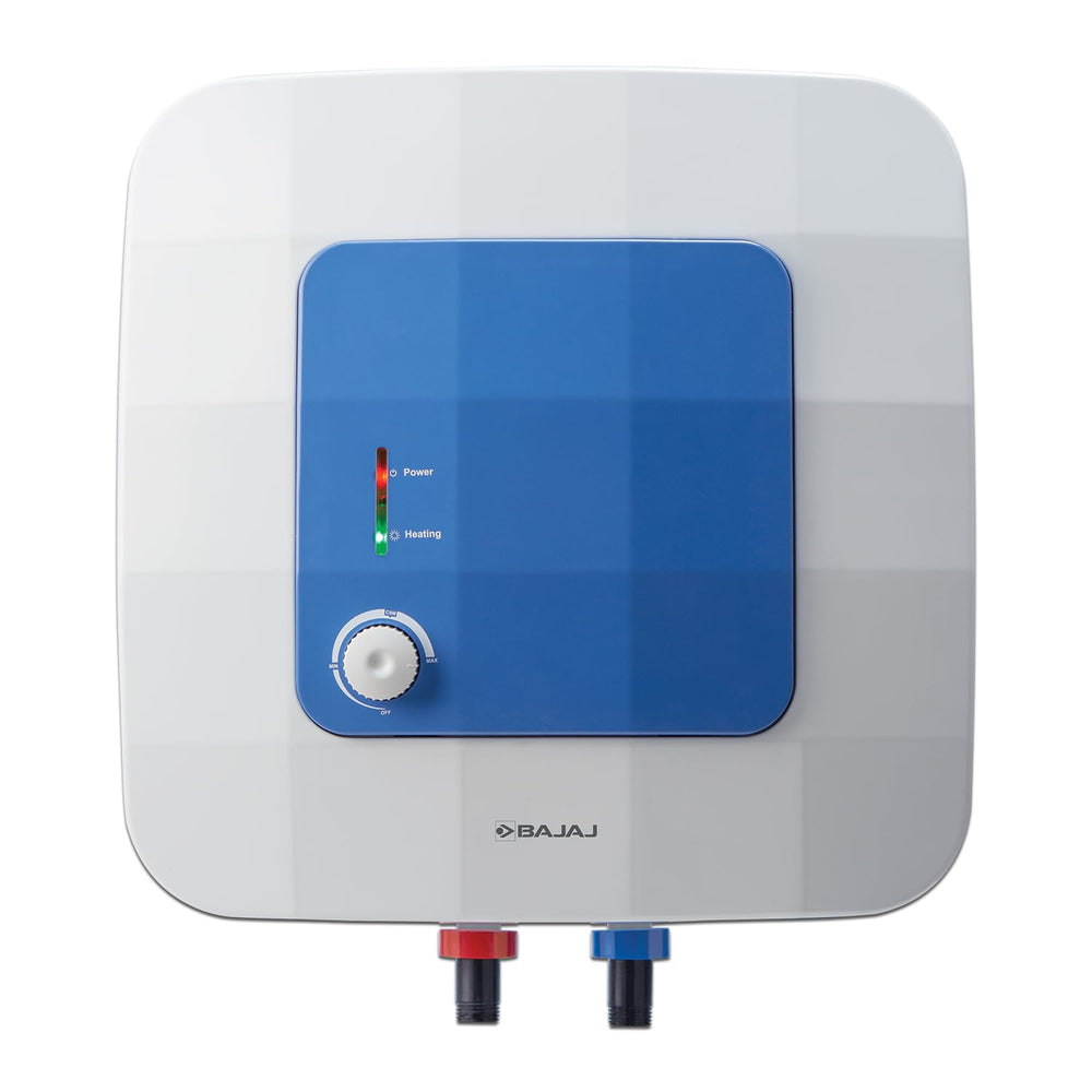 Bajaj Compagno 2000 W 10 Litre Vertical Storage Water Heater| Star Rated Geyser| Water Heating With Titanium Armour & Swirl Flow Technology| Child Safety Mode|2-Yr Warranty By Bajaj 【White & Blue】
