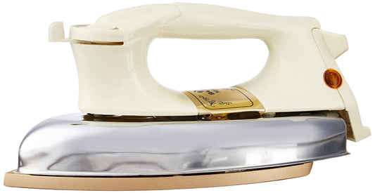 Bajaj DHX-9 1000W Heavy Weight Dry Iron with Advance Soleplate and Anti-Bacterial German Coating Technology, Ivory 