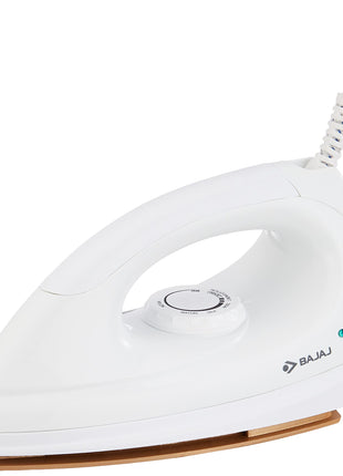 Bajaj Dx-7 1000W Dry Iron With Advance Soleplate And Anti-Bacterial German Coating Technology, White, 1000 Watts 