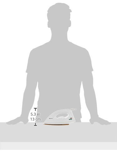 Bajaj Dx-7 1000W Dry Iron With Advance Soleplate And Anti-Bacterial German Coating Technology, White, 1000 Watts 